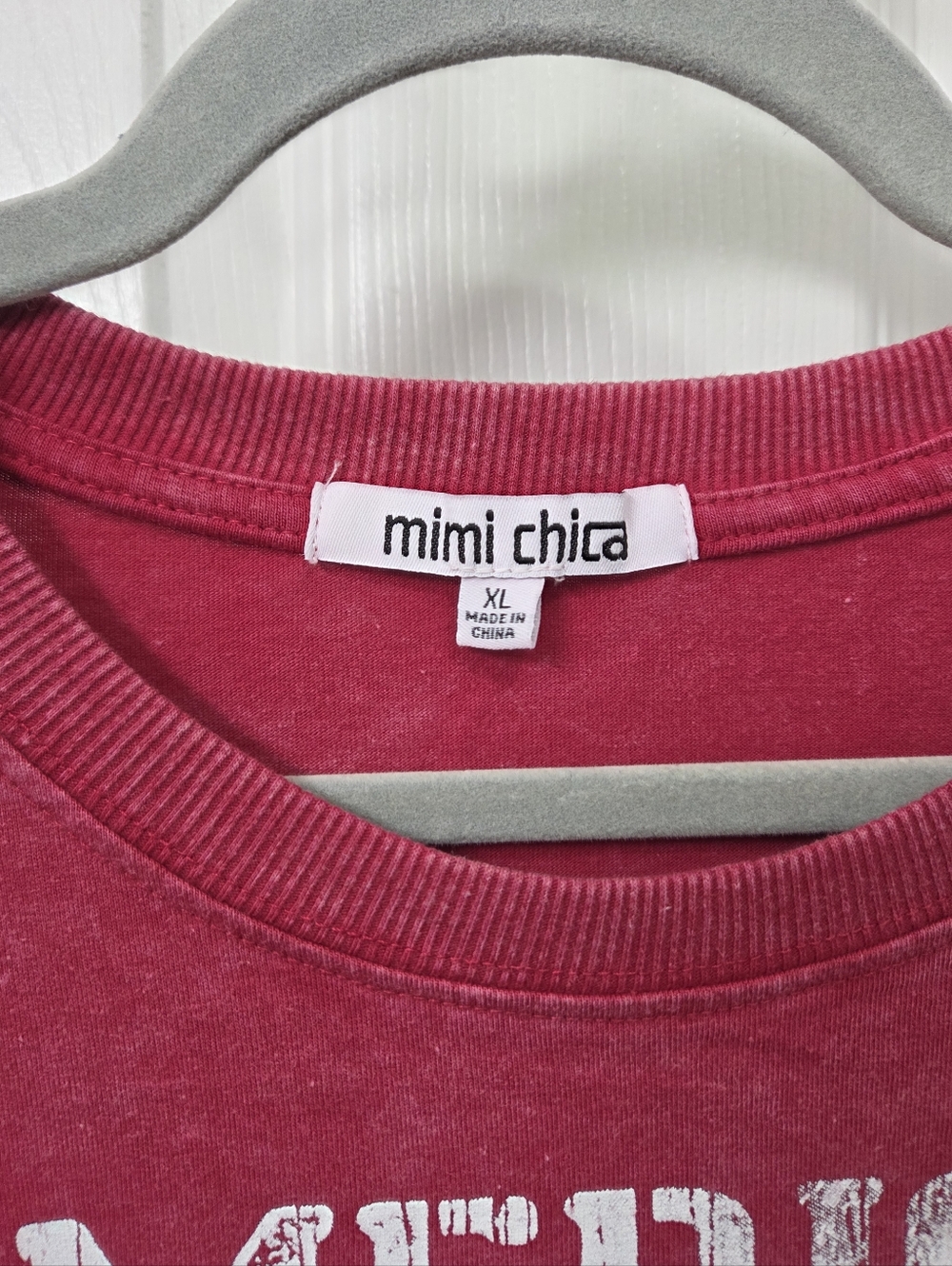 Mimi Chica Washed Red Graphic Tshirt Dress Arm Tassles Western Rodeo Festival XL - Picture 5 of 10